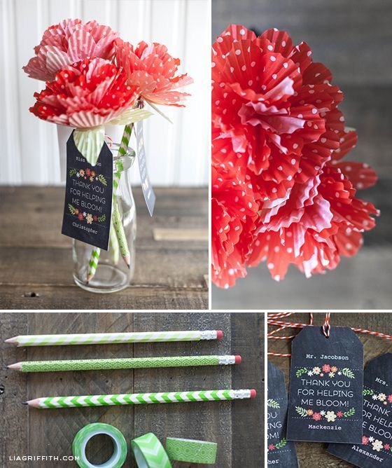 Teacher-Appreciation-Flower-Pencils  #teacher #gift #washi #flowers