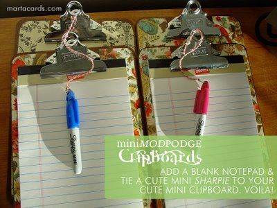 teacher appreciation gift idea: personalized clip boards