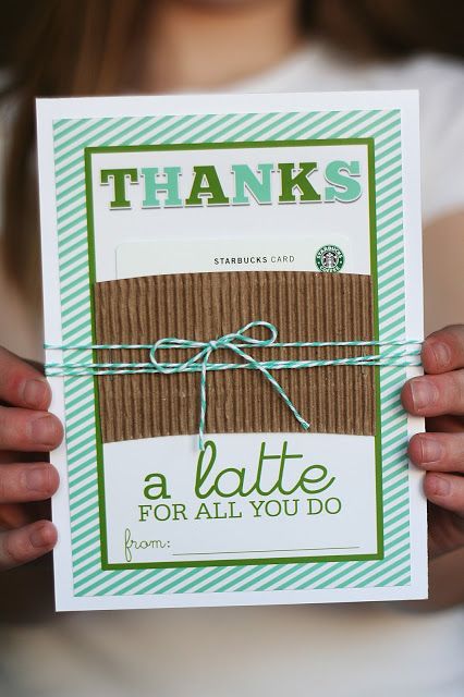 thanks a latte free printable gift card holder