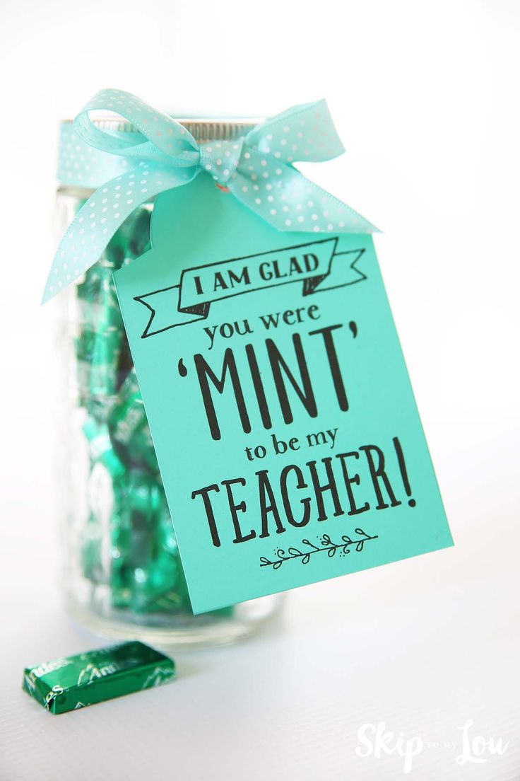 you were mint to be my teacher gift tag