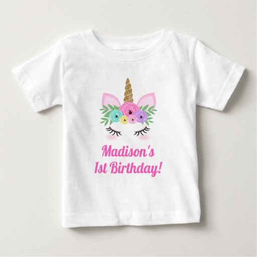 Unicorn Birthday T-Shirt Baby Toddler Child