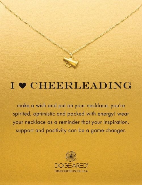 I Heart Cheerleading Necklace | Gifts for cheerleaders