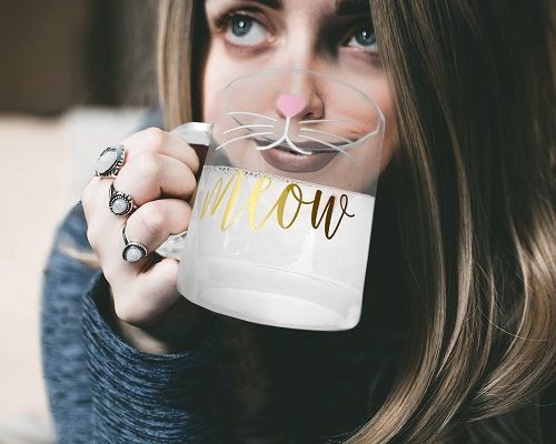 Pretend you are a cat with the help of this Meow Glass Coffee Mug #CatLovers #me...