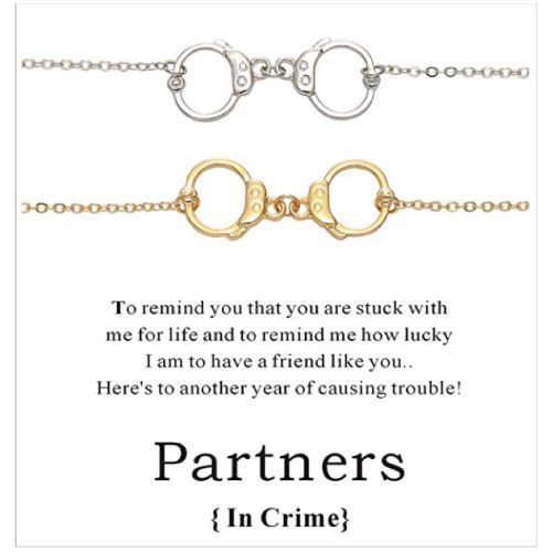 Stylish Handcuff Best Friend Bracelet Set for your partners in crime (gifts for ...