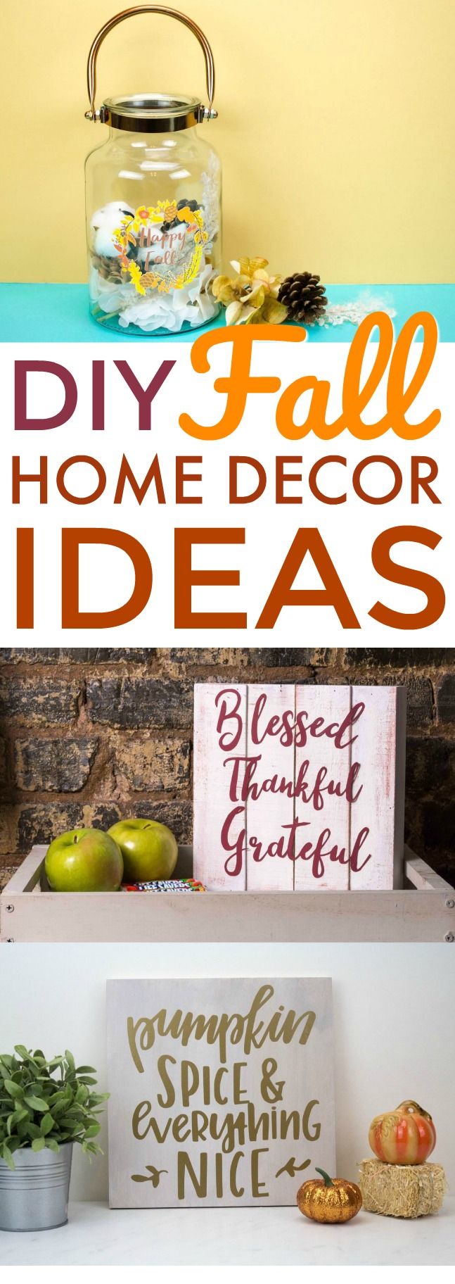 We still have time to make some DIY Fall Home Decor Ideas like these. All of th...
