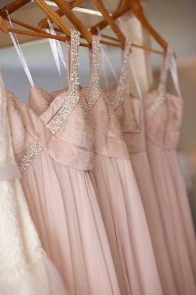 Blush bridesmaid dresses
