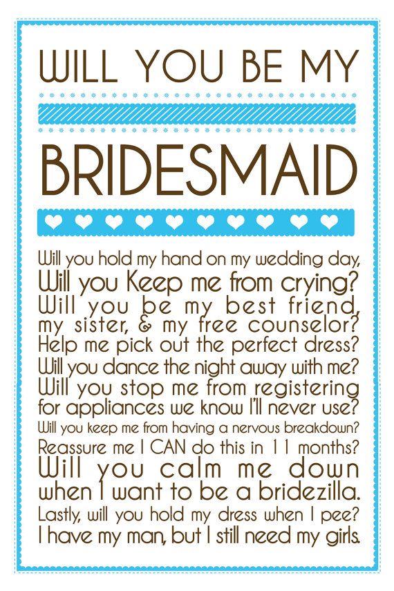 Bridesmaid invitation