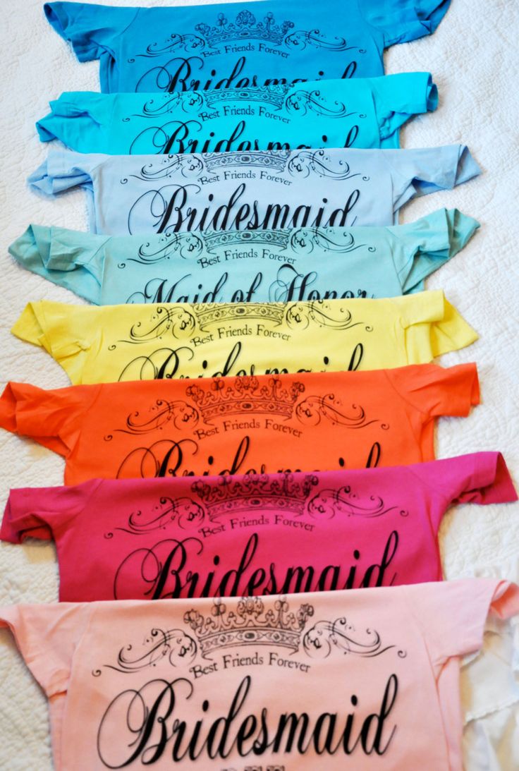 Bridesmaid tshirt - perfect to stuff in a cute little gift bag