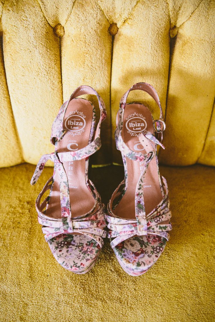 Floral heels are perfect for bridesmaids