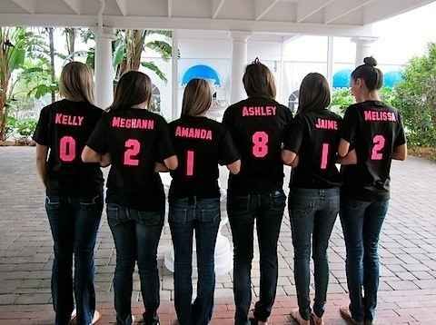 Great t shirt idea for bridesmaid getaway party or bachelorette party!