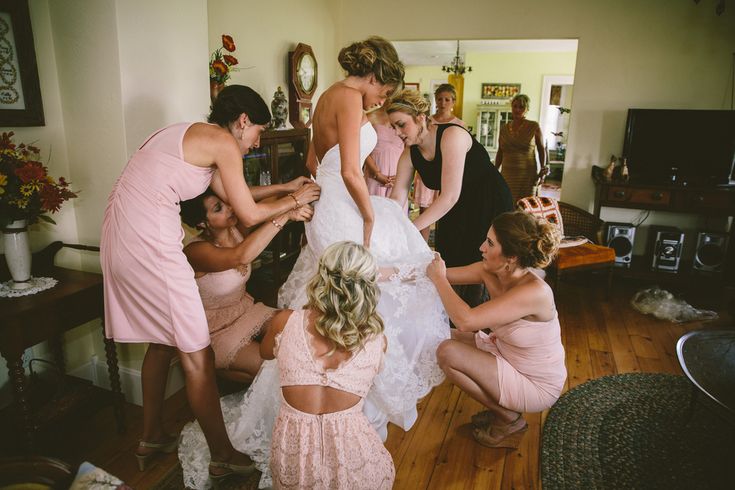 Light pink bridesmaids dresses