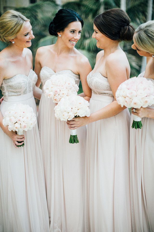 Sparkling blush bridesmaids dresses | Natasja Kremers Photography | see more on:...