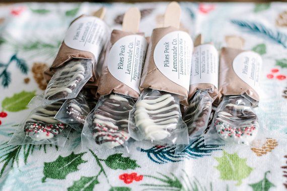 30 Chocolate Spoons with Cocoa - Hot Chocolate Spoons - Cocoa Mix - Winter Weddi...
