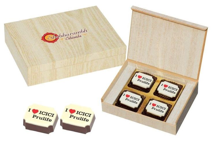 Corporate Gifts - 4 Chocolate Box - Printed Candies (10 Boxes)