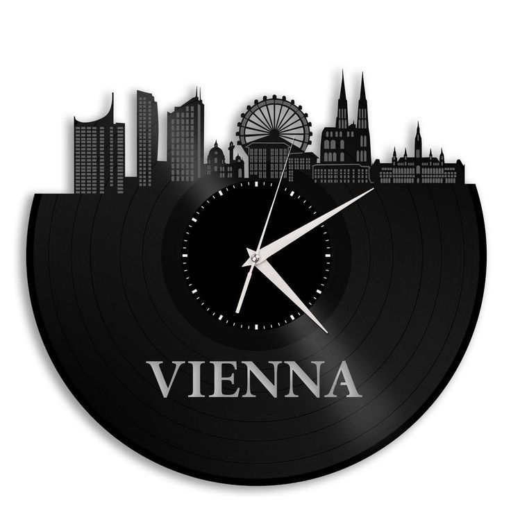 Personalized Corporate Gifts, Vienna Austria Skyline Clock, Austrian Gift, Perso...