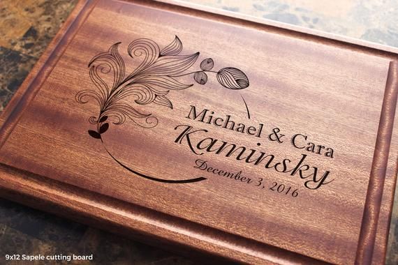 Personalized Cutting Board - Engraved Cutting Board, Wedding Gift, Anniversary G...