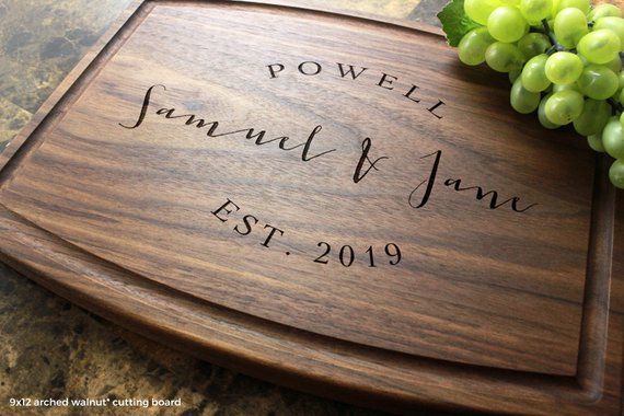 Personalized Engraved Cutting Board - Wedding Gift, Anniversary Gift, Housewarmi...