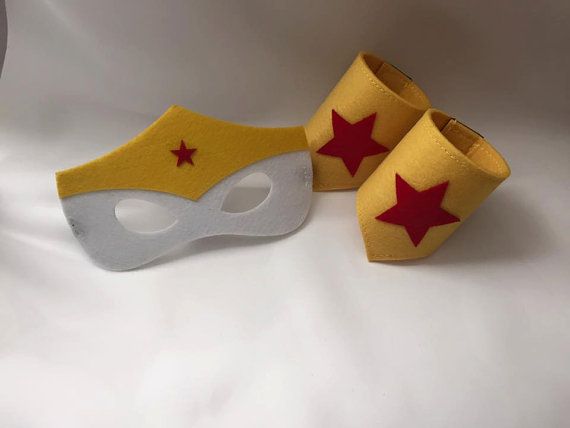 Ready to ship Superhero W Woman mask and cuffs. by CapedMommy