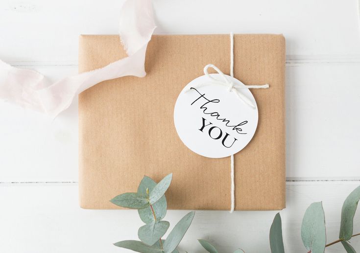 Thank you tag, Wedding favour tag, Black & white gift tag, Engagement party than...