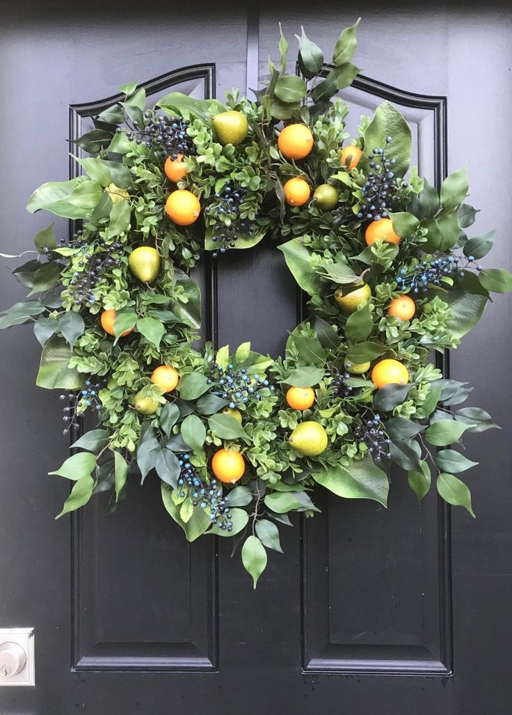 Williamsburg Fruit Wreath Spring Wreaths Front Door Wreaths | Etsy