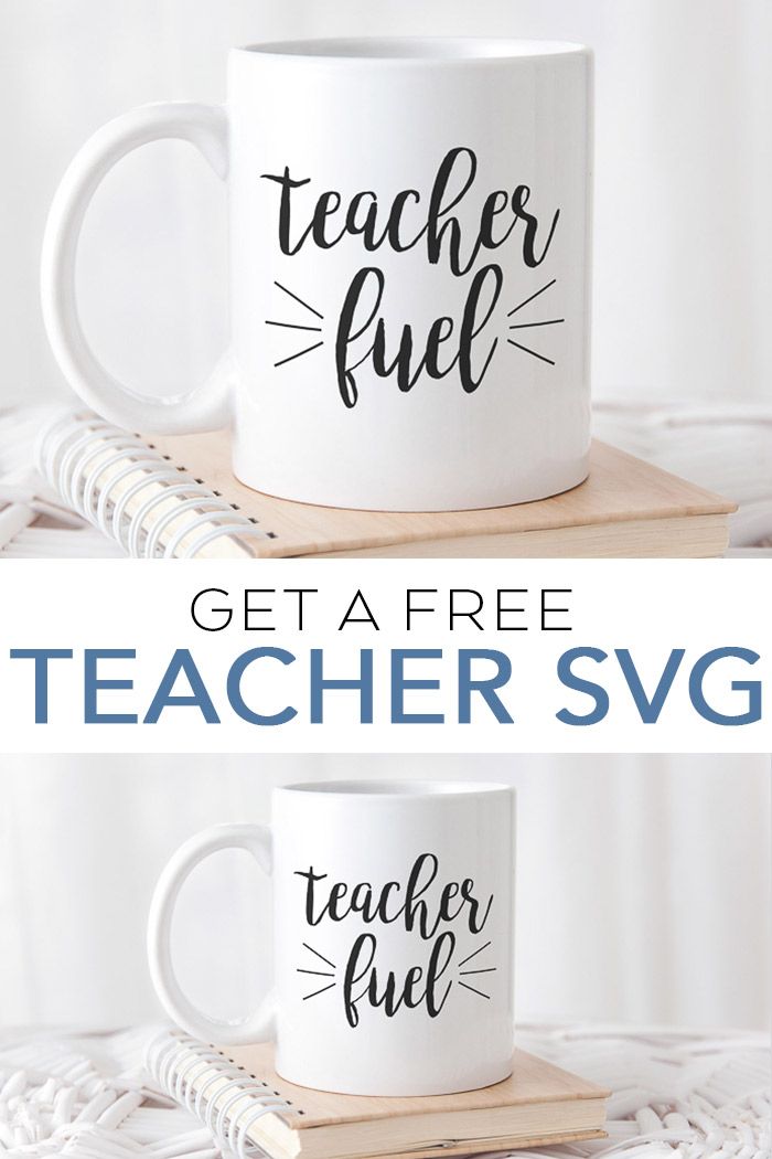 Download a free teacher SVG and use it with your Cricut or Silhouette machine to...