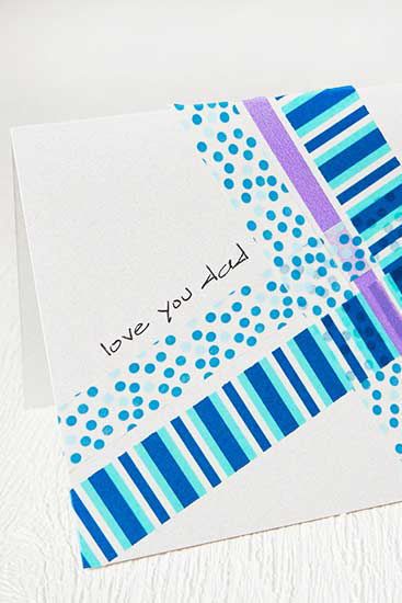 Stripes of colorful washi tape are all you need to create a stunning Father's Da...