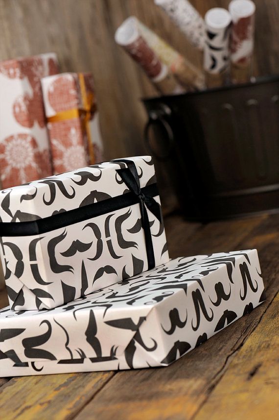 Mustache Gift Wrap Bulk 25 OFF SALE  Wrapping by ruffhouseart, $14.75