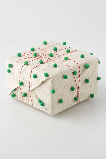 pompom wrapping paper!