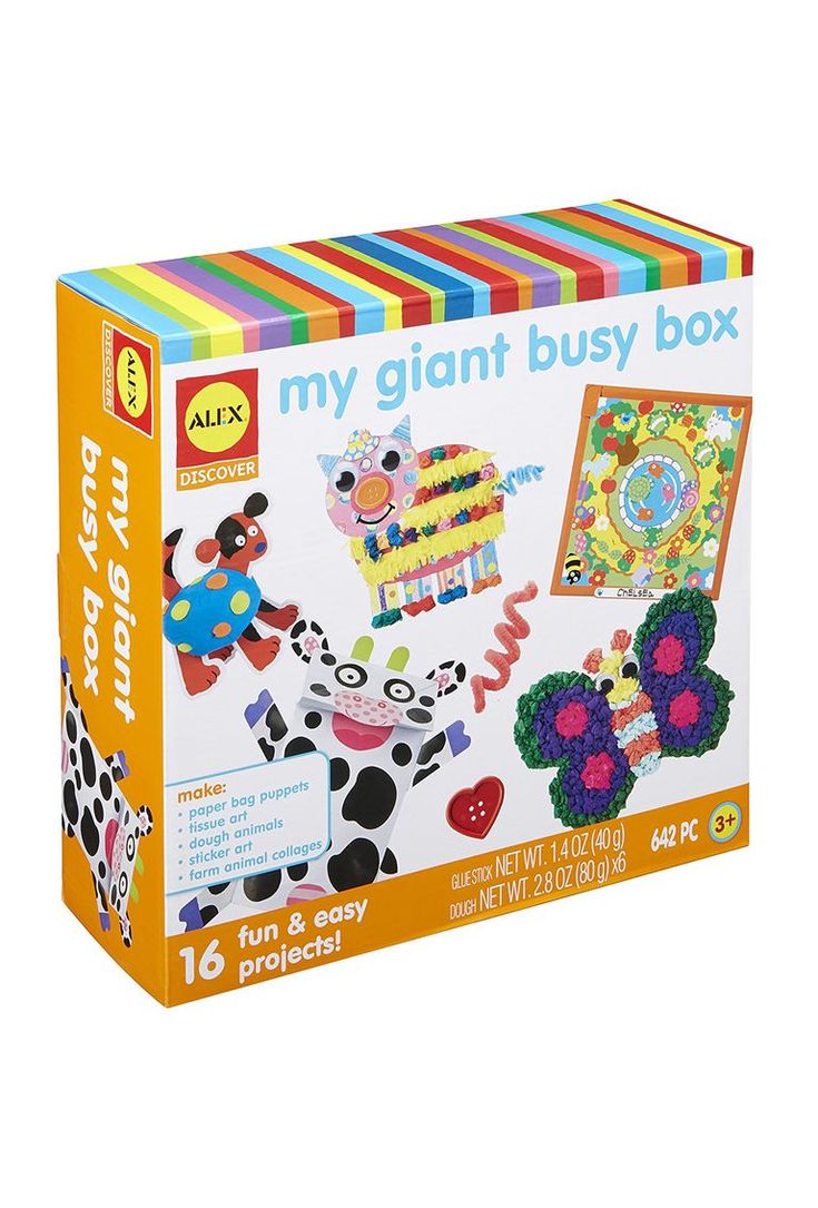 A box full of craft supplies will give kids endless opportunities to make a one-...