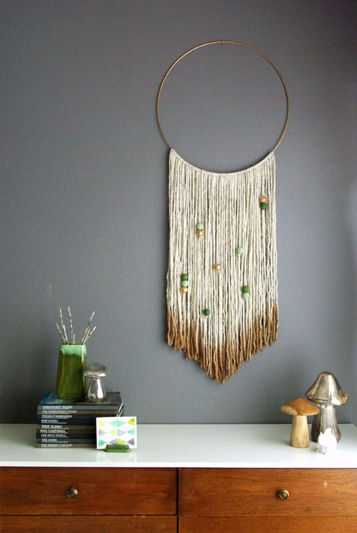 A gold-dusted wall hanging is a DIY Mother's gift that looks professionally made...