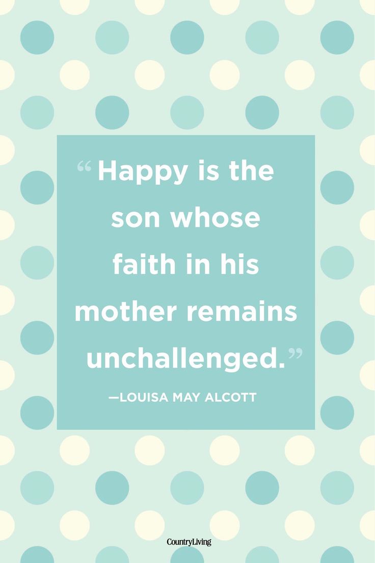 If you always have faith in your mom, you'll be sure to be happy.  #mothersday #...