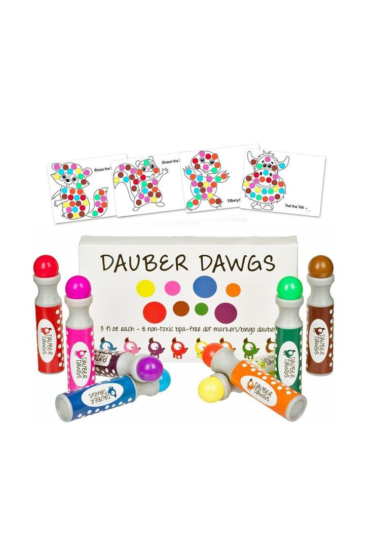 Kids can create a cute Mother's Day gift with washable dot markers.  #mothersday...