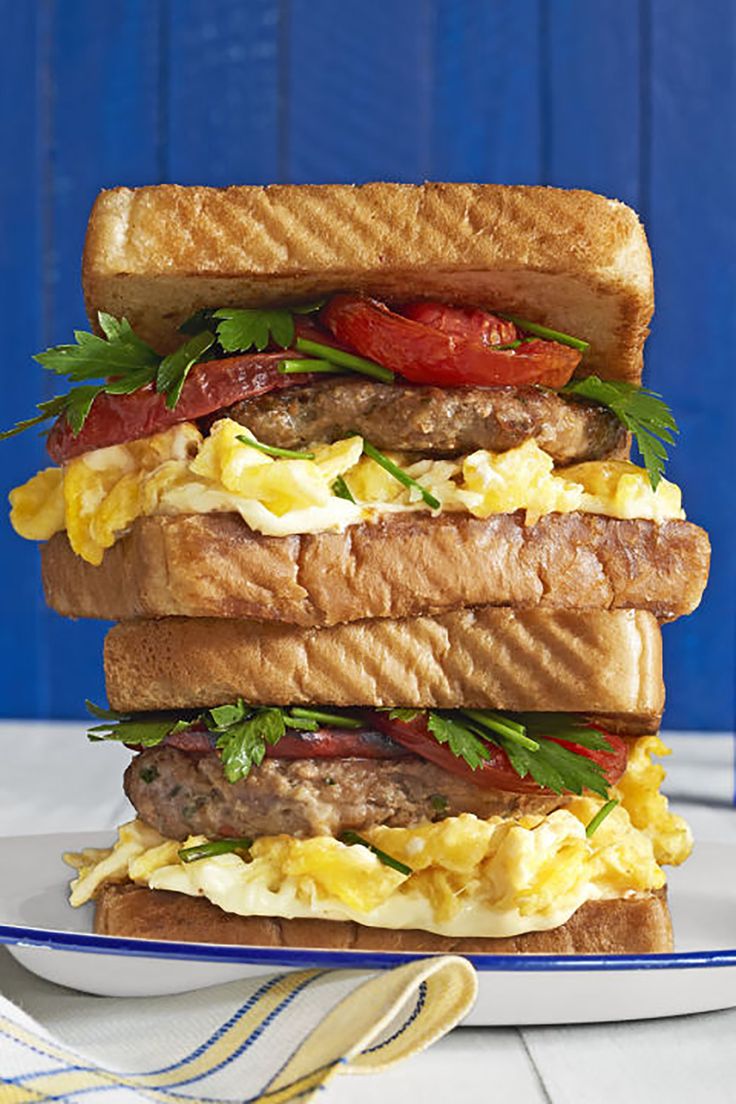 Loaded Breakfast Sandwiches with Fennel Herb Sausage Patties