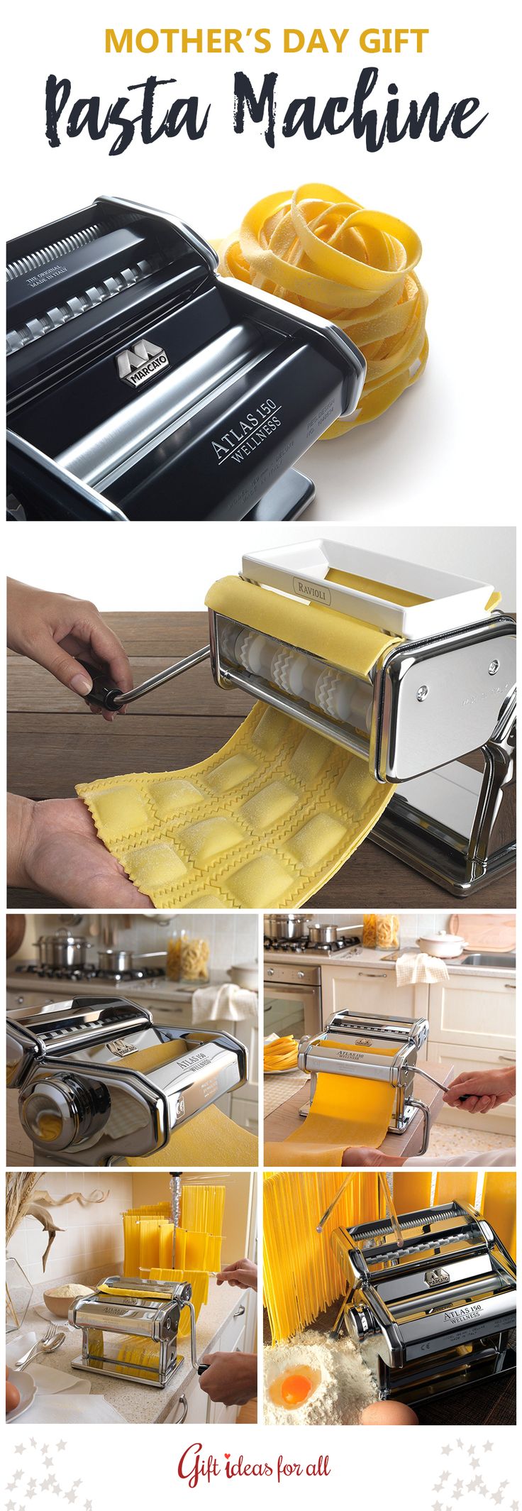 Marcato Atlas Pasta Machine allows you to make delicious pasta anytime you want....