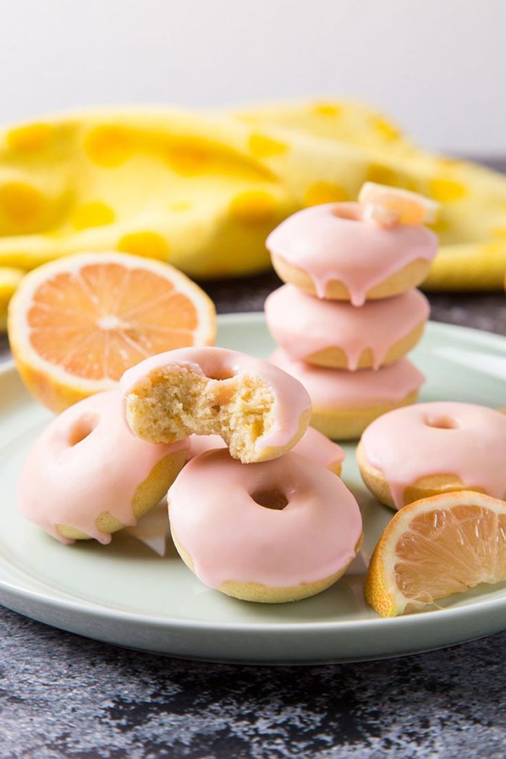 Start off Mother's Day brunch with a sweet treat with these mini pink lemon donu...