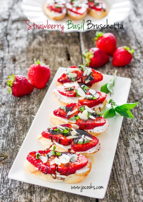 Strawberry Basil Bruschetta:  For a fresh twist on Caprese salad, use plump and ...