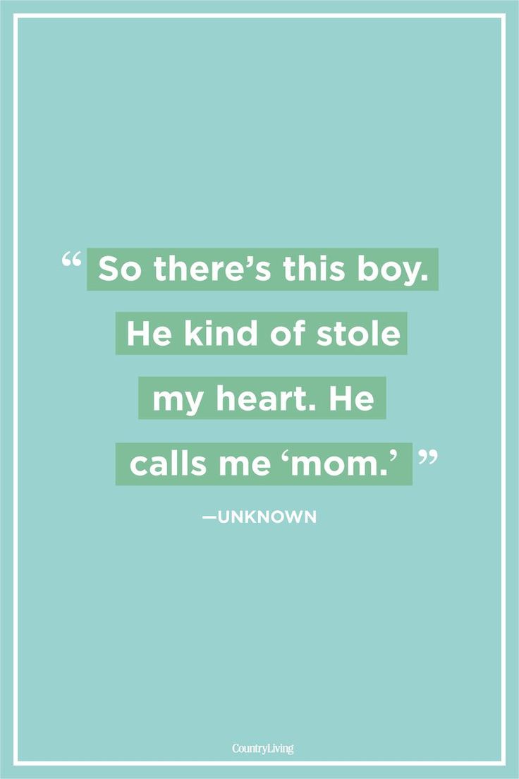 The original boy who stole Mom's heart? Her son.  #mothersday #quotes #love #ins...