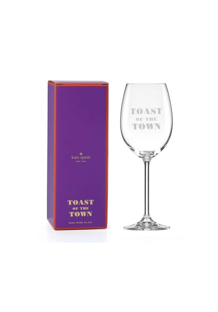 Toast to Mom this Mother's Day with a fun Kate Spade wine glass.  #party #inspir...