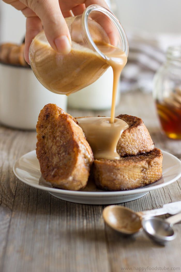 Treat Mom to gingerbread French toast smothered in a cinnamon honey sauce for Mo...