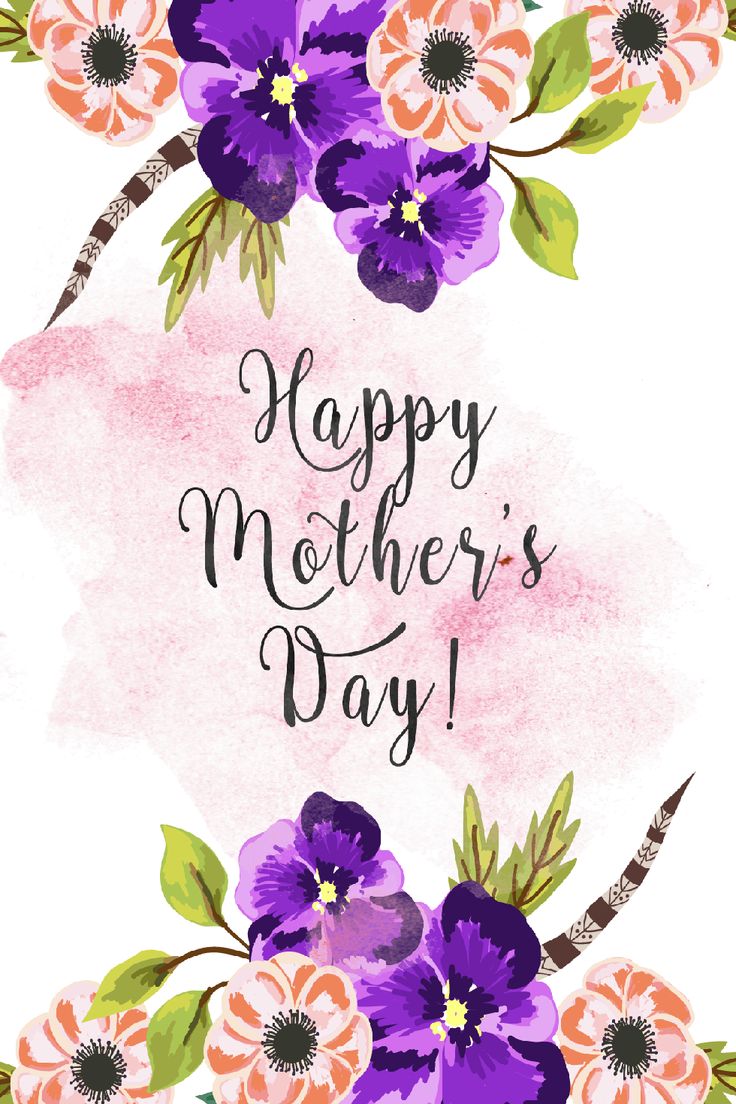 Write a meaningful message on the inside of this free Mother's Day card.  #mothe...