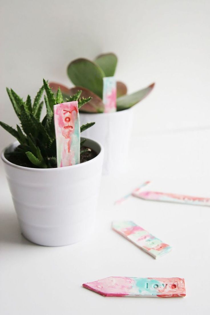 You only need three things to make these plant markers for a pretty yet useful M...