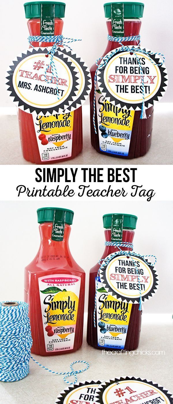 Simply the Best Teacher Tag | Free Printable Tag | Teacher Gift | End of the Yea...