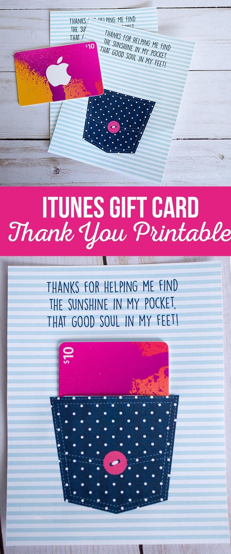 Sunshine in My Pocket Gift Card Holder | Thank You Card - The Crafting Chicks