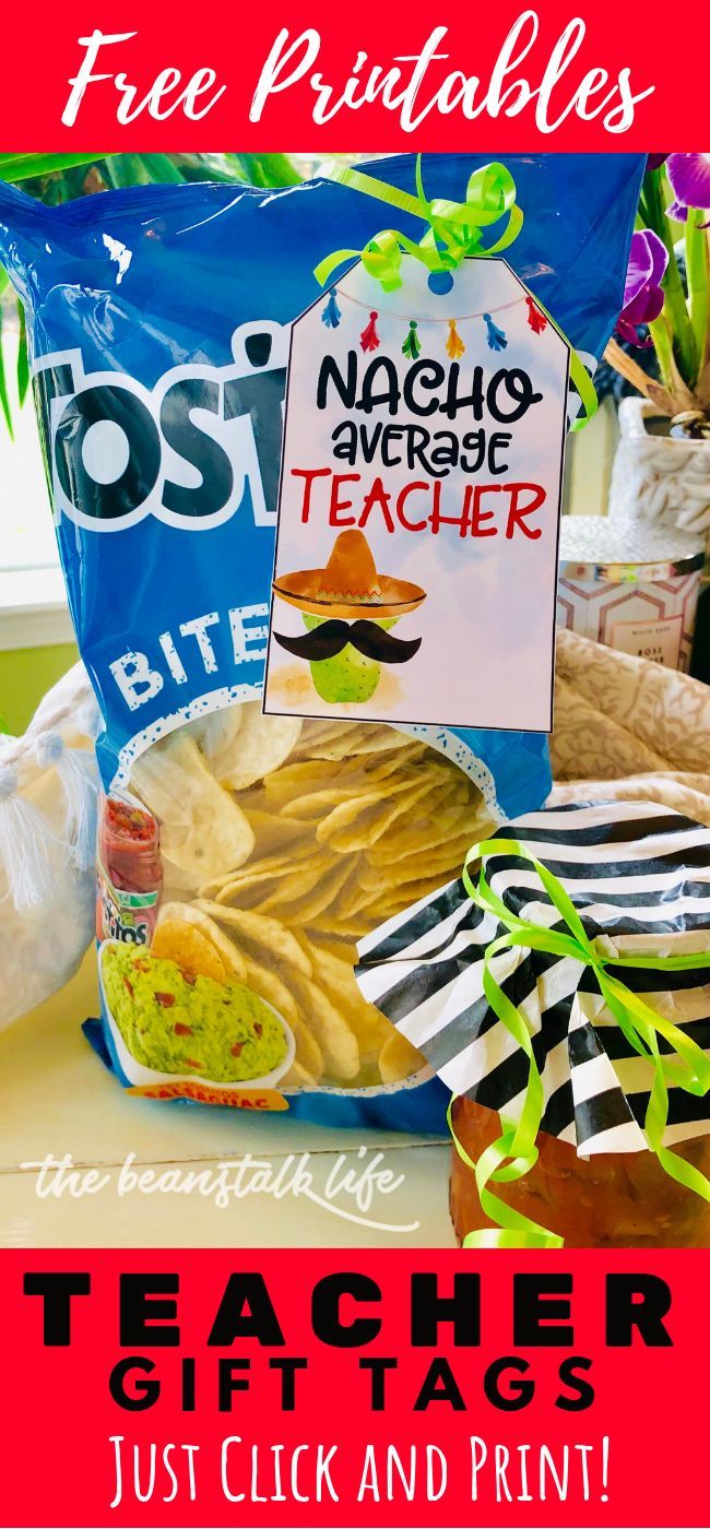 Teacher Appreciation Gift Tags - Nacho Average {Teacher Coach & Friend} Free Pri...