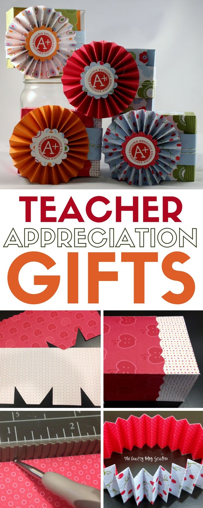 These Teacher Appreciation Gift Boxes are an easy craft to make for those teache...