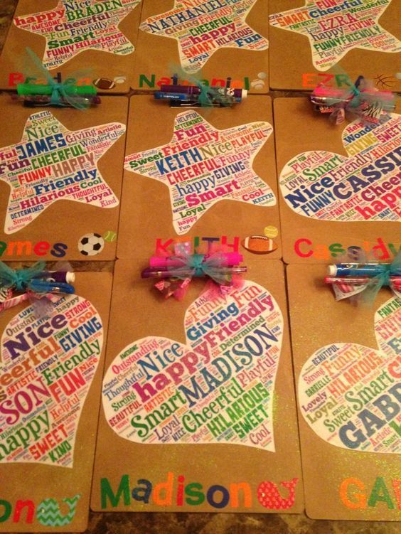 #graduation End of Year Student gifts I made my kids. Word cloud + mod podge + c...