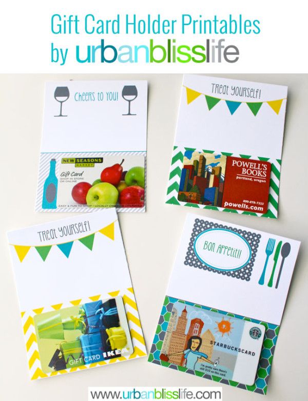 Free printable gift card holder for teacher appreciation #print #idea