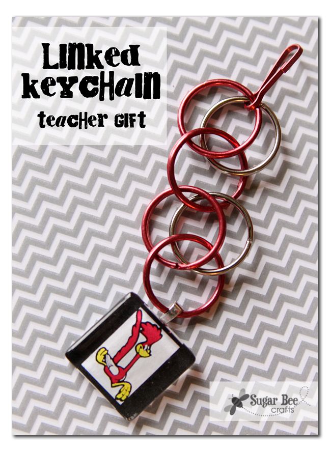Linked Keychain with Charm | Skip To My Lou #teacher #appreciation #gift #idea