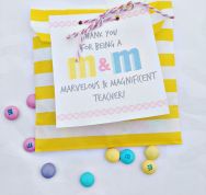 M&M Free Printable Teacher Gift Idea by U Create