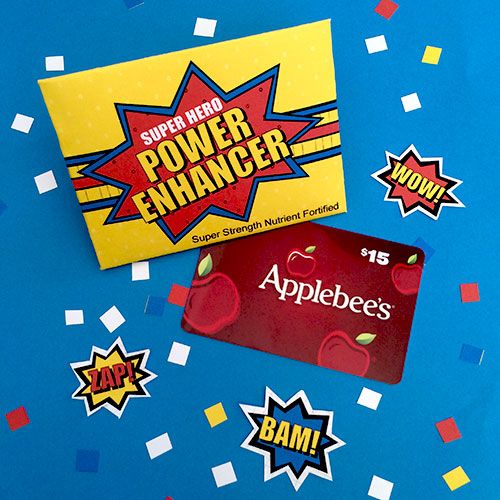 Super Hero Gift Card Printable by Jen Goode. The perfect little holder for the g...